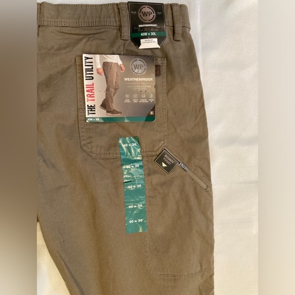 Weatherproof Men's 5 Pocket Trail Utility Pant Jeans 40Wx 30L Tan Walnut NWT - Picture 4 of 9